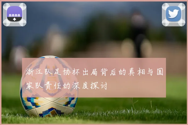 浙江队足协杯出局背后的真相与国家队责任的深度探讨